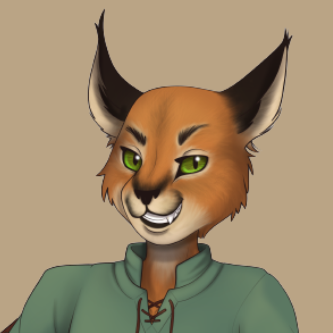 The cartoon cat Yarnsworth grins mischieviously